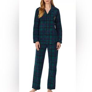 LAUREN RALPH LAUREN Plaid Fleece Pajamas